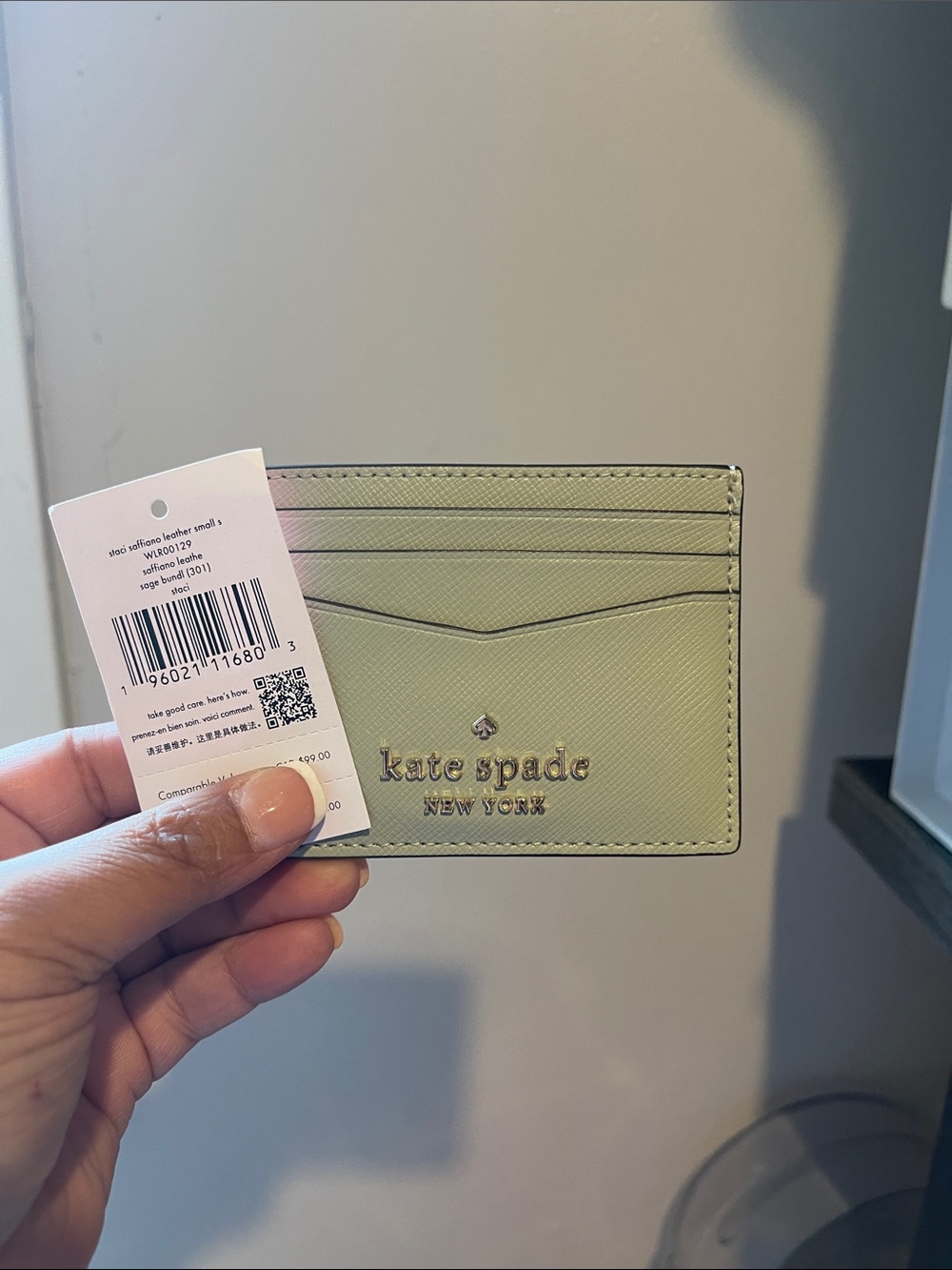 kate spade Light Sage Green Card Case